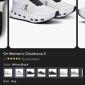 On Running Women's Cloudnova X White Black Sneakers